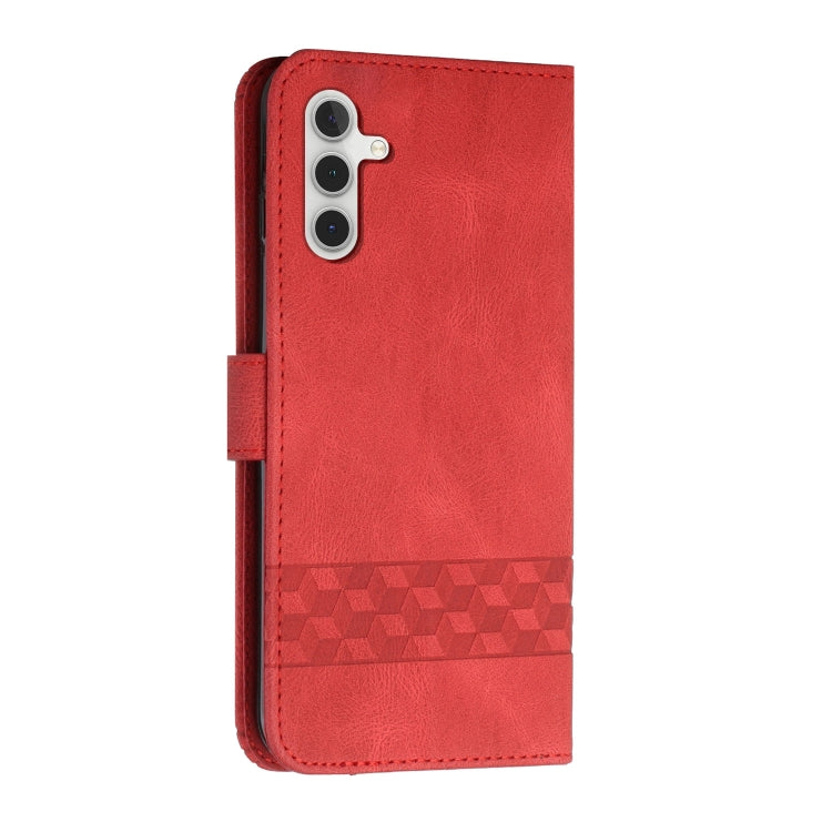 For Samsung Galaxy A13 5G Cubic Skin Feel Flip Leather Phone Case