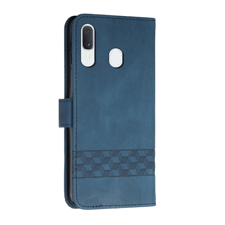 For Samsung Galaxy A20e Cubic Skin Feel Flip Leather Phone Case