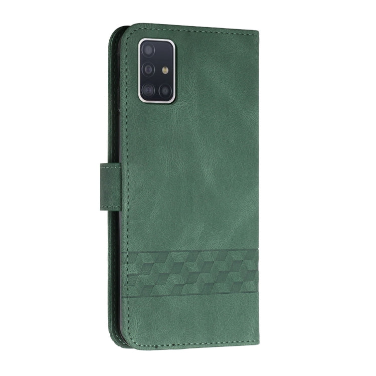 For Samsung Galaxy A31 Cubic Skin Feel Flip Leather Phone Case