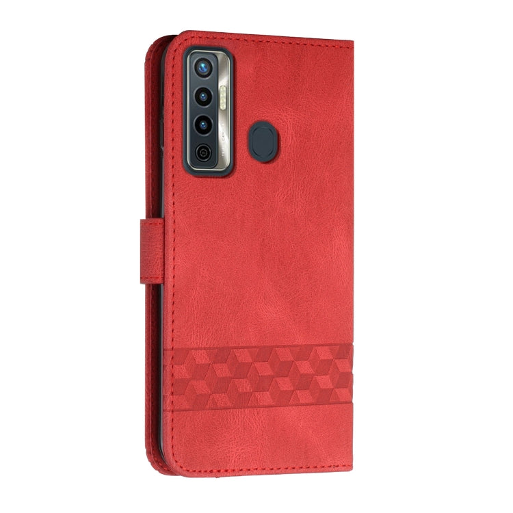For Tecno Camon 17 Cubic Skin Feel Flip Leather Phone Case