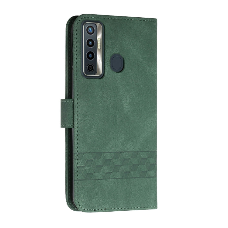 For Tecno Camon 17 Cubic Skin Feel Flip Leather Phone Case