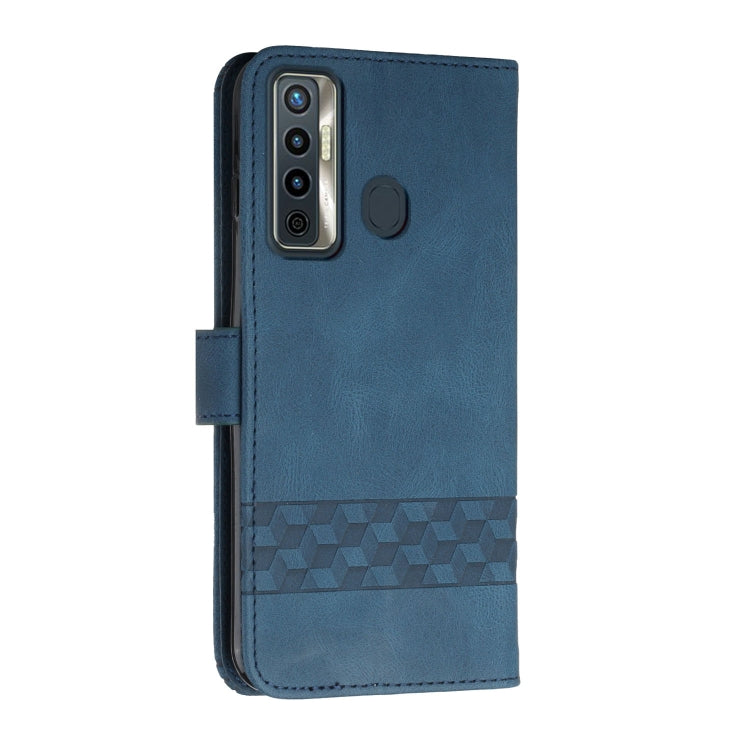 For Tecno Spark 5 Pro Cubic Skin Feel Flip Leather Phone Case