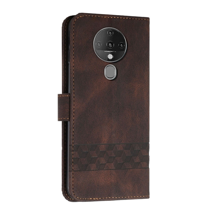 For Tecno Spark 6 Cubic Skin Feel Flip Leather Phone Case