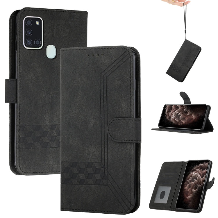 For Tecno Spark 6 Go Cubic Skin Feel Flip Leather Phone Case