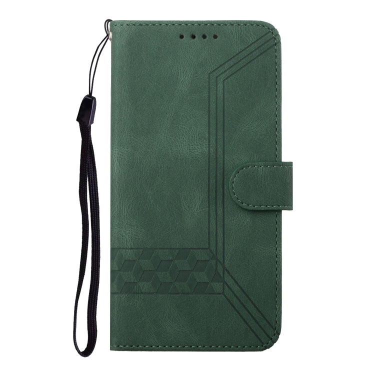 For Tecno Spark 7 Pro Cubic Skin Feel Flip Leather Phone Case