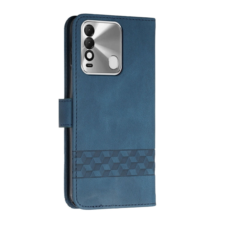For Tecno Spark 8 Cubic Skin Feel Flip Leather Phone Case