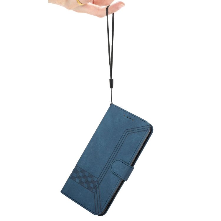 For Tecno Pova 2 Cubic Skin Feel Flip Leather Phone Case