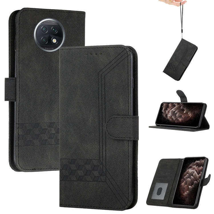 For Xiaomi Redmi Note 9T Cubic Skin Feel Flip Leather Phone Case