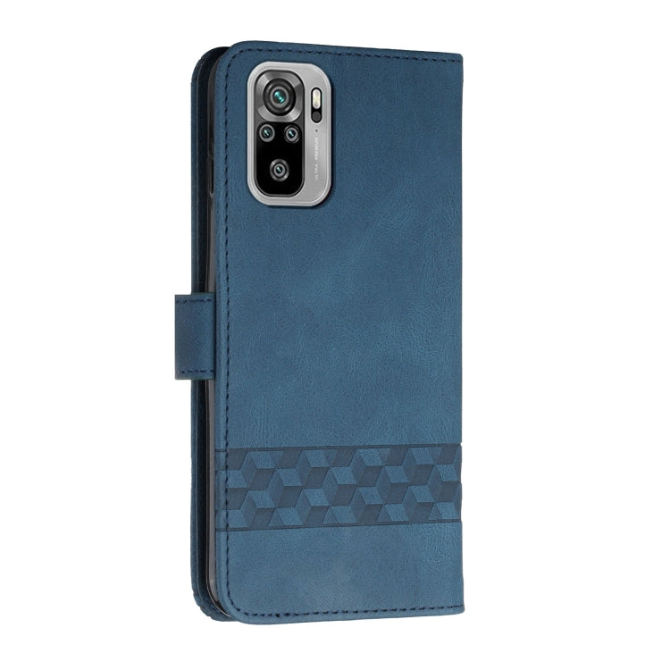 For Xiaomi Redmi Note 10 4G Cubic Skin Feel Flip Leather Phone Case
