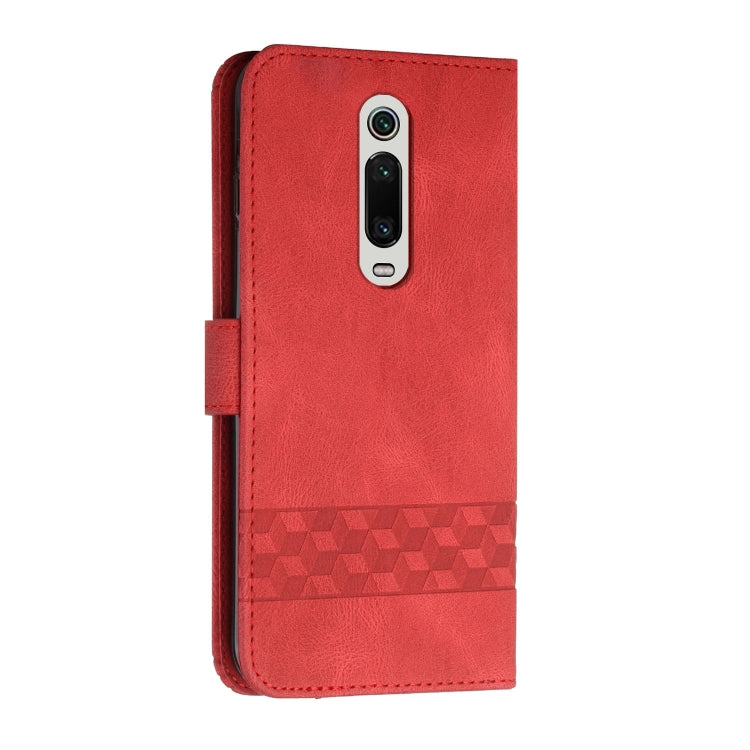 For Xiaomi Mi 9T / Redmi K20 Cubic Skin Feel Flip Leather Phone Case