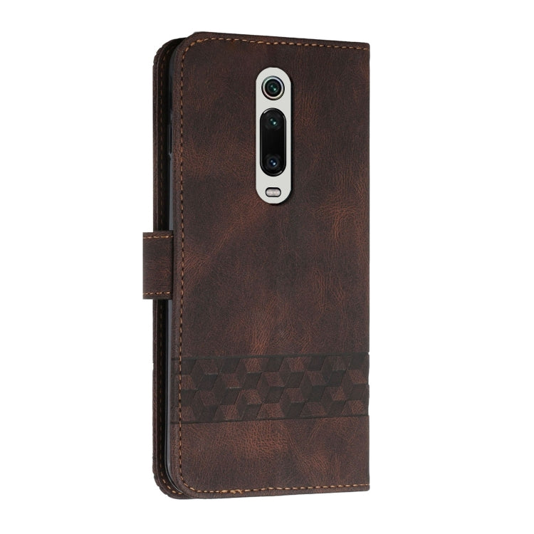 For Xiaomi Mi 9T / Redmi K20 Cubic Skin Feel Flip Leather Phone Case