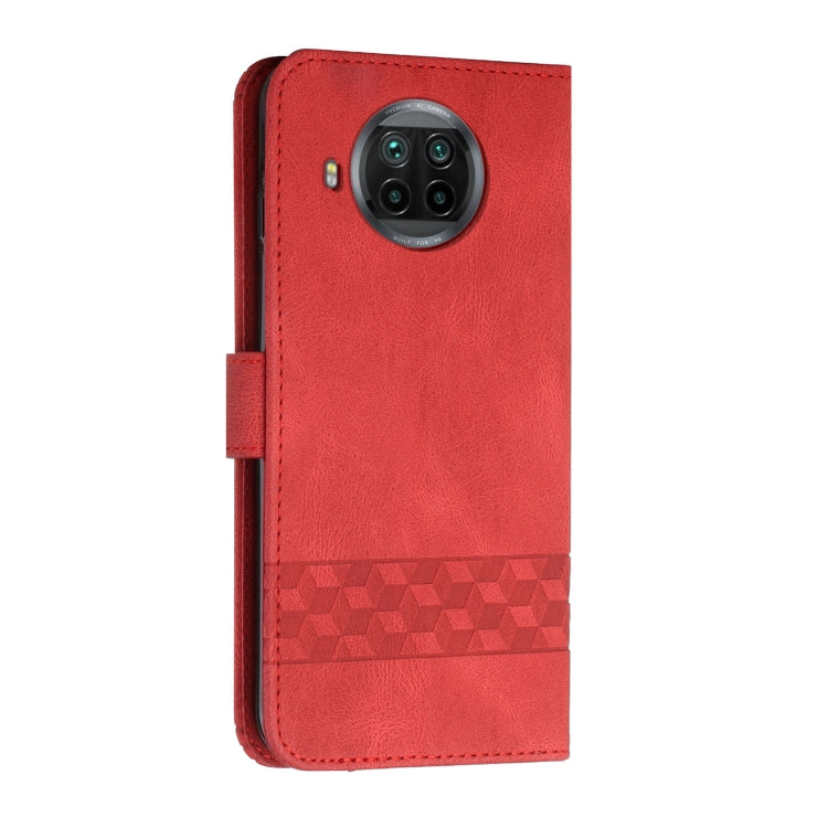 For Xiaomi Mi 10T Lite 5G Cubic Skin Feel Flip Leather Phone Case
