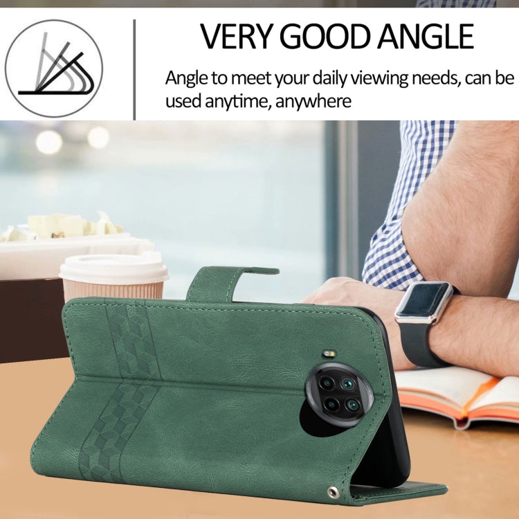 For Xiaomi Mi 10T Lite 5G Cubic Skin Feel Flip Leather Phone Case
