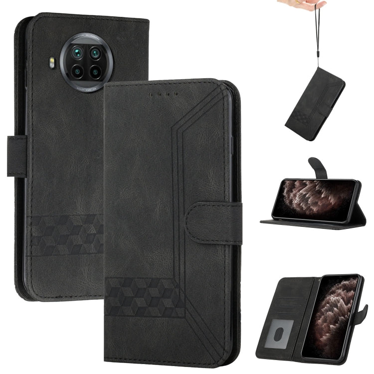 For Xiaomi Mi 10T Lite 5G Cubic Skin Feel Flip Leather Phone Case