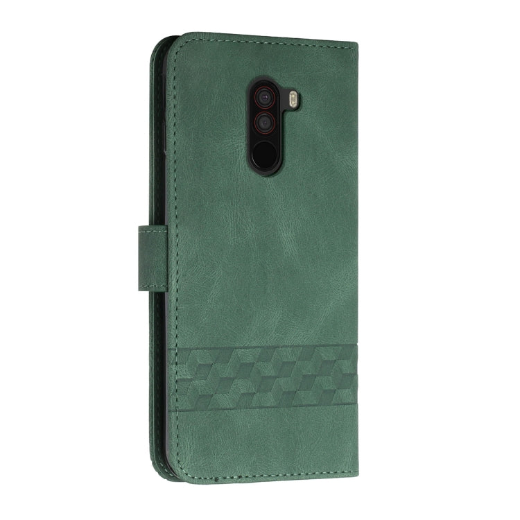 For Xiaomi Pocophone F1 Cubic Skin Feel Flip Leather Phone Case