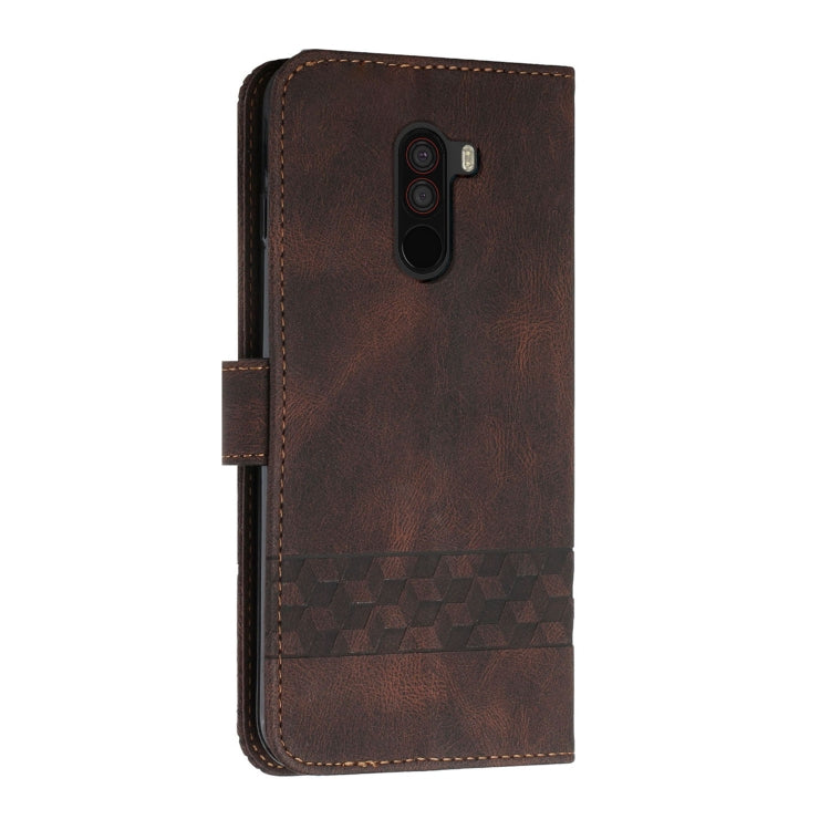 For Xiaomi Pocophone F1 Cubic Skin Feel Flip Leather Phone Case
