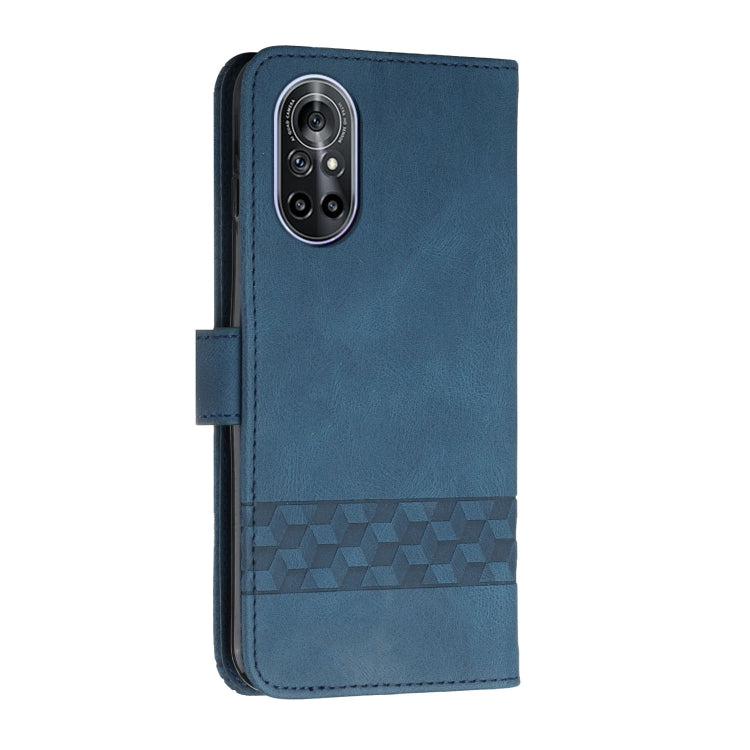 For Huawei nova 8 Cubic Skin Feel Flip Leather Phone Case