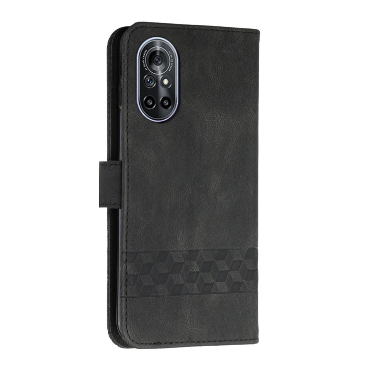 For Huawei nova 8 Cubic Skin Feel Flip Leather Phone Case