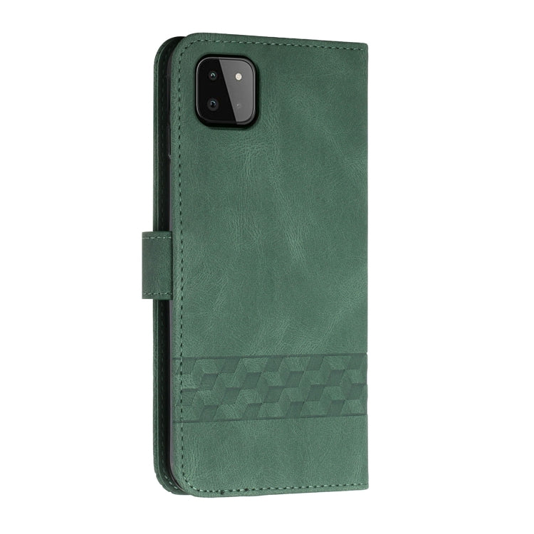 For Huawei nova 8 SE Cubic Skin Feel Flip Leather Phone Case