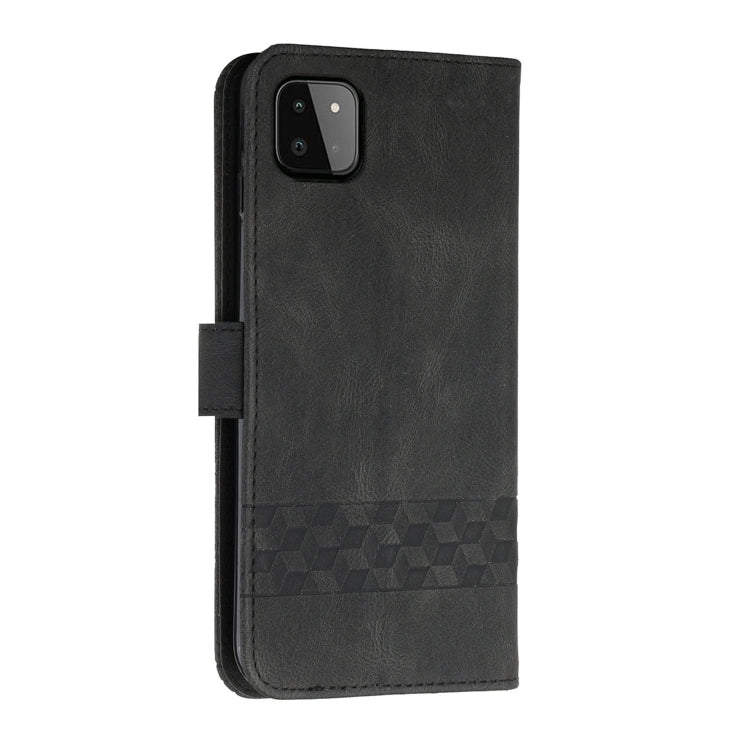 For Huawei nova 8 SE Cubic Skin Feel Flip Leather Phone Case