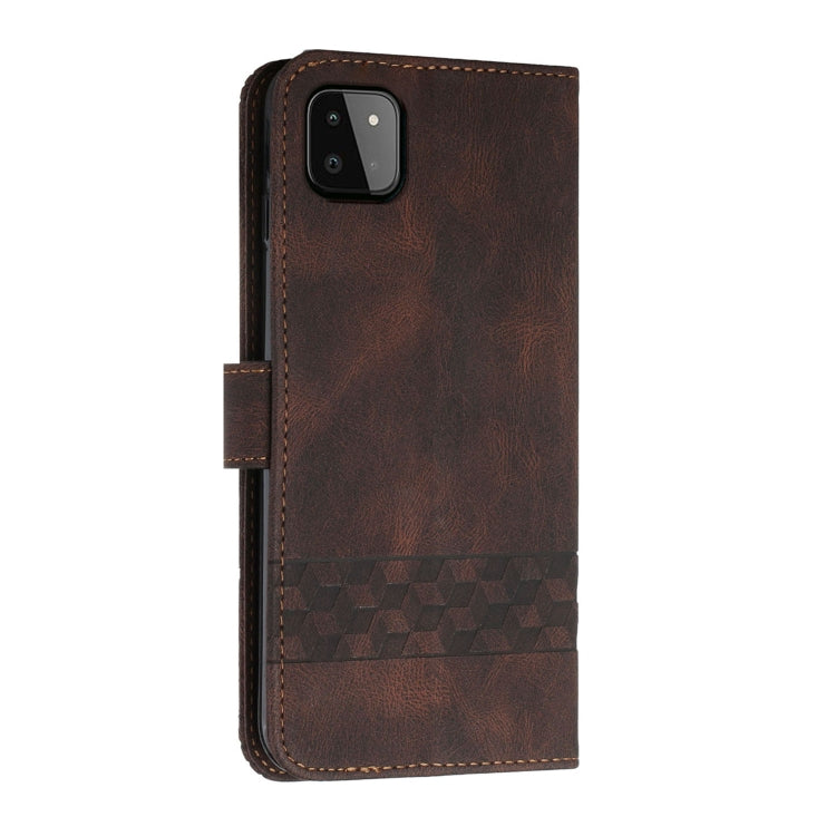 For Huawei nova 8 SE Cubic Skin Feel Flip Leather Phone Case