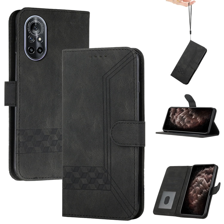 For Huawei nova 9 Cubic Skin Feel Flip Leather Phone Case