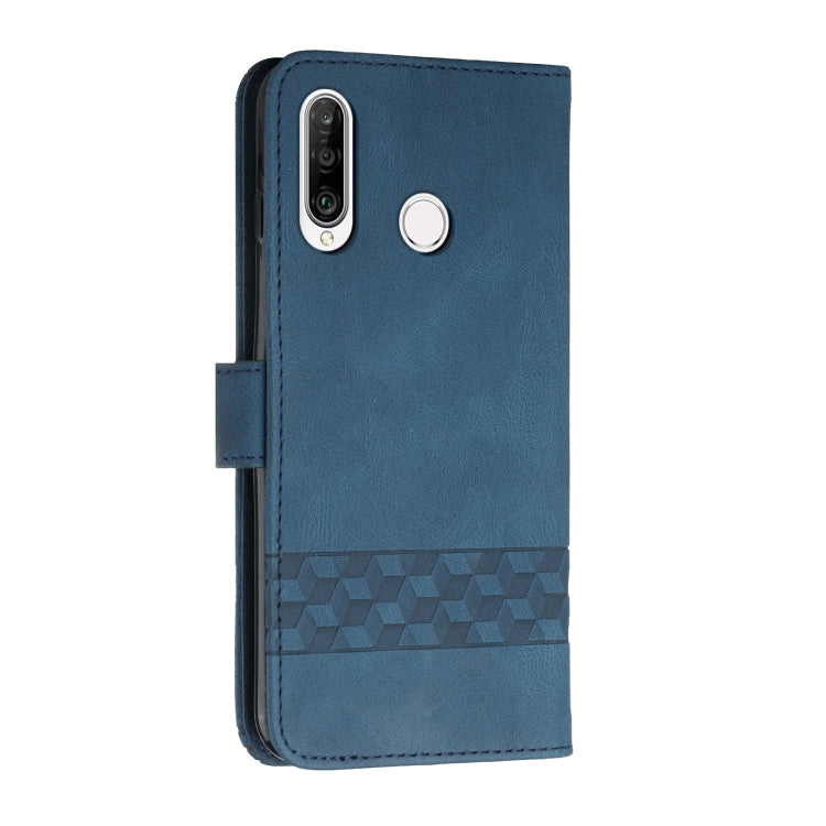 For Huawei P Smart 2019 Cubic Skin Feel Flip Leather Phone Case