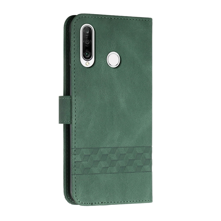 For Huawei P Smart 2019 Cubic Skin Feel Flip Leather Phone Case