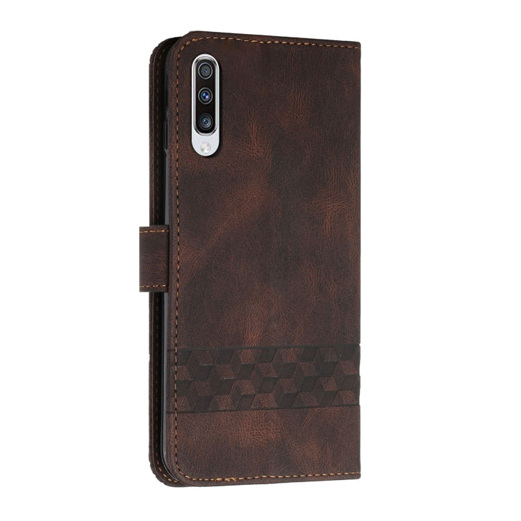 For Huawei P30 Cubic Skin Feel Flip Leather Phone Case