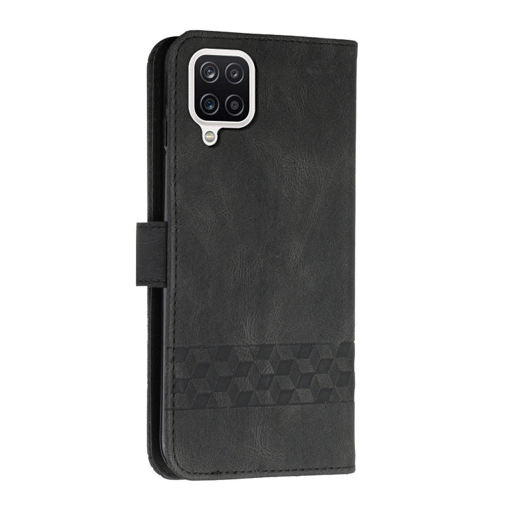 For Huawei P40 Lite Cubic Skin Feel Flip Leather Phone Case