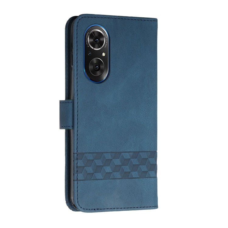 For Honor 50 SE Cubic Skin Feel Flip Leather Phone Case