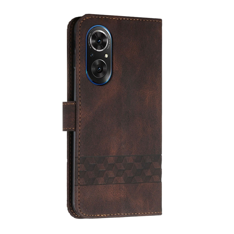 For Honor 50 SE Cubic Skin Feel Flip Leather Phone Case
