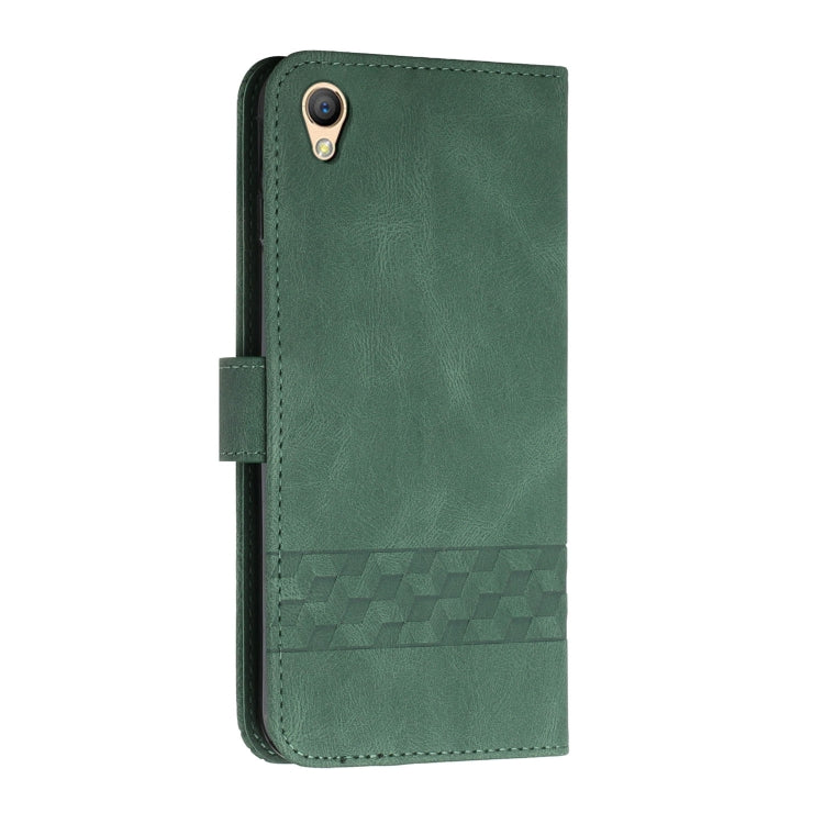 For OPPO A37 Cubic Skin Feel Flip Leather Phone Case