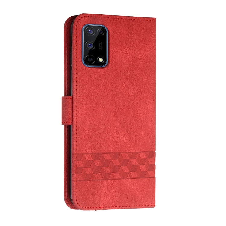 For OPPO Realme 7 Pro 5G Cubic Skin Feel Flip Leather Phone Case