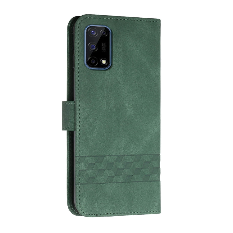 For OPPO Realme 7 Pro 5G Cubic Skin Feel Flip Leather Phone Case