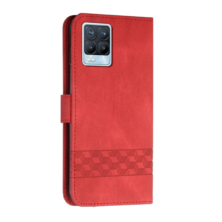 For OPPO Realme 8 / 8 Pro Cubic Skin Feel Flip Leather Phone Case