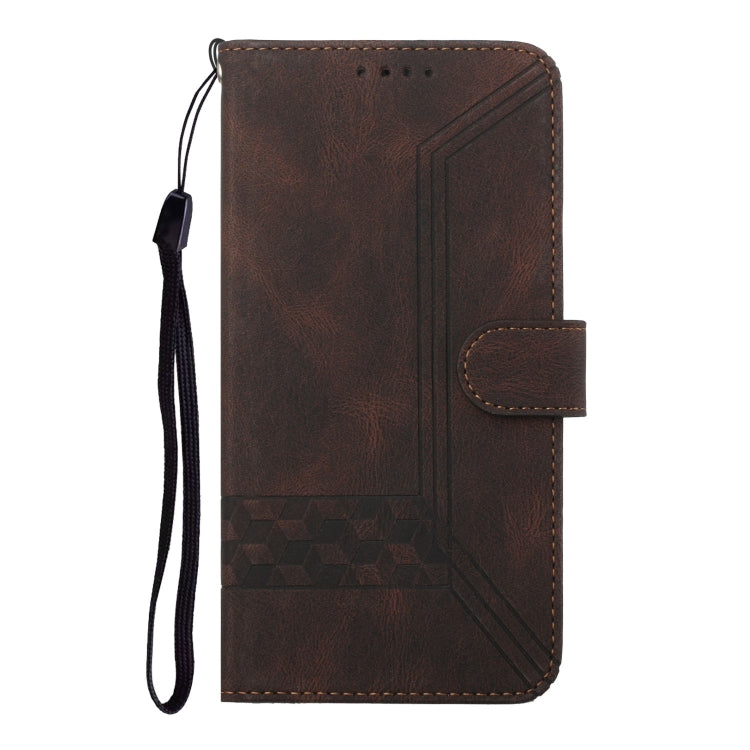 For OPPO Reno5 Pro 5G Cubic Skin Feel Flip Leather Phone Case