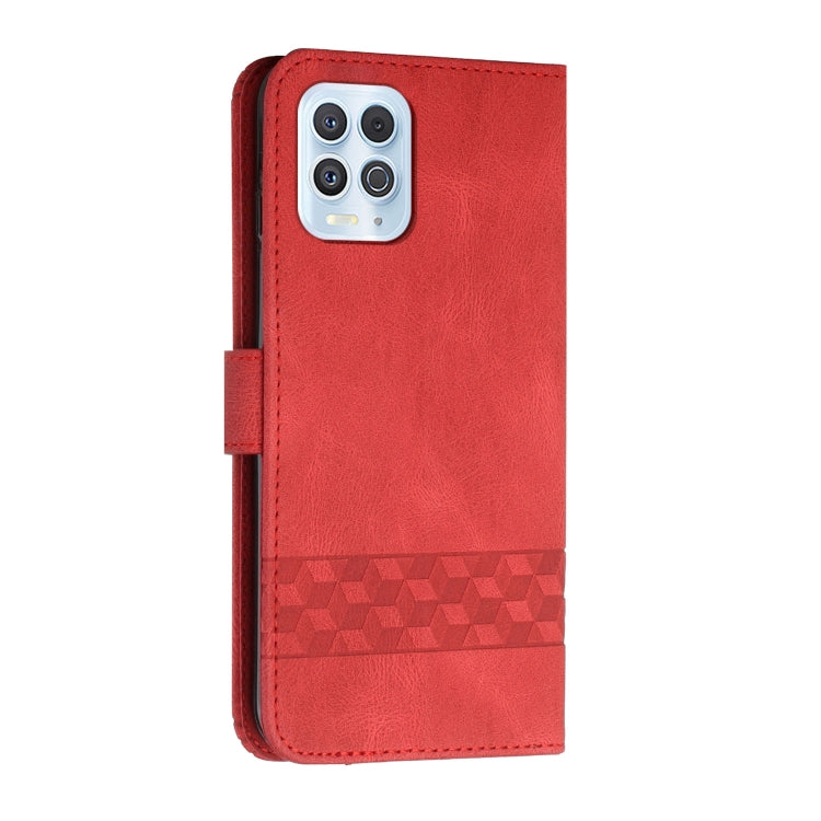 For Motorola Edge S / G100 Cubic Skin Feel Flip Leather Phone Case