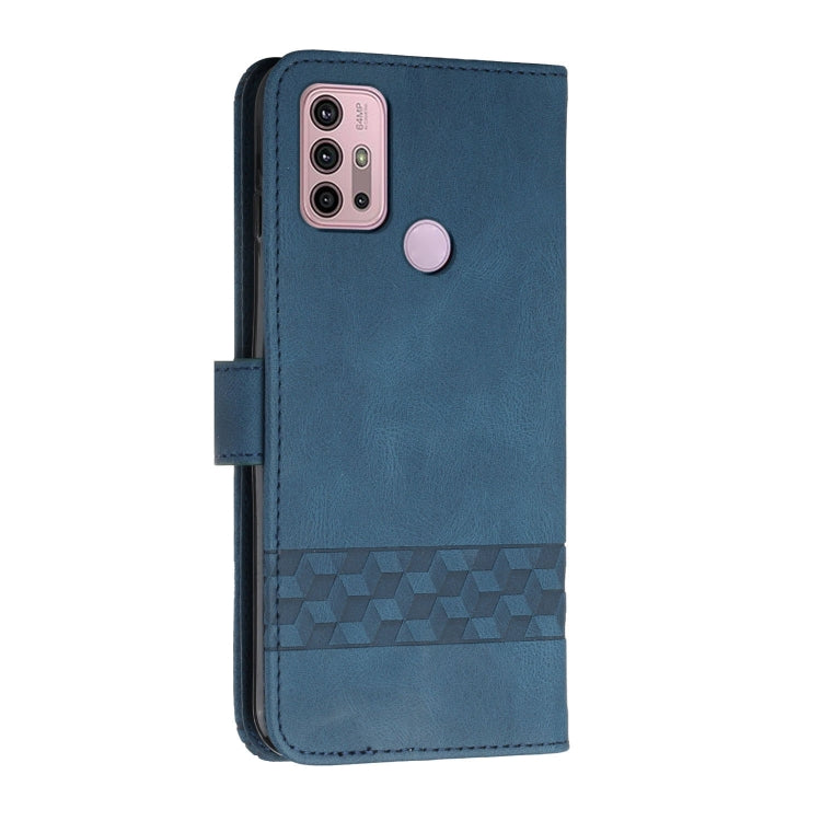 For Motorola Moto G60S Cubic Skin Feel Flip Leather Phone Case