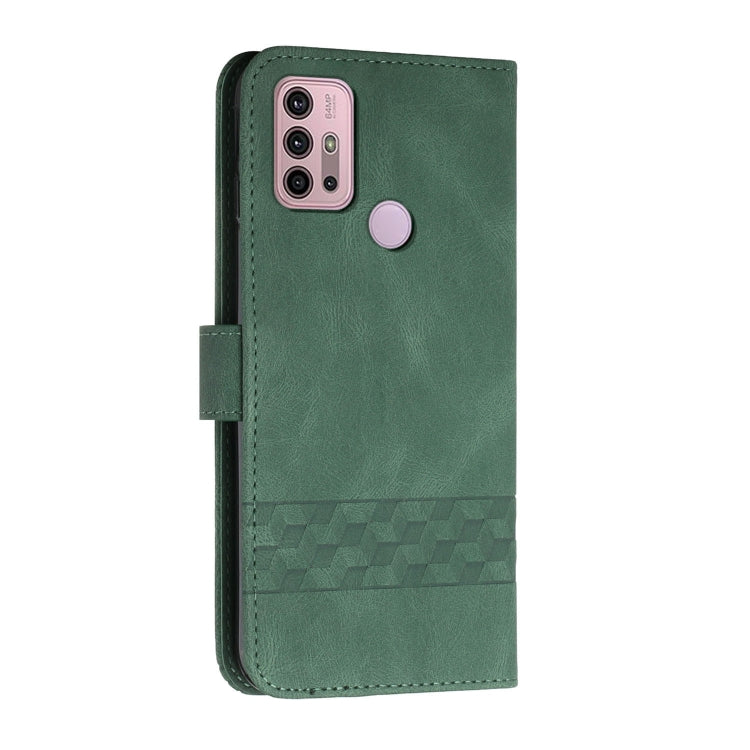 For Motorola Moto G60S Cubic Skin Feel Flip Leather Phone Case