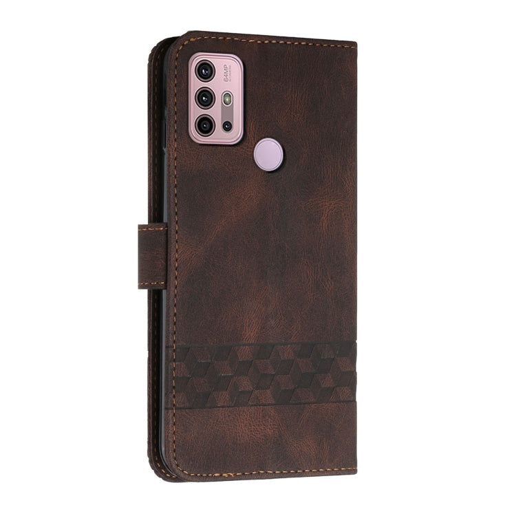 For Motorola Moto G60S Cubic Skin Feel Flip Leather Phone Case