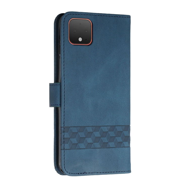 For Google Pixel 4 Cubic Skin Feel Flip Leather Phone Case
