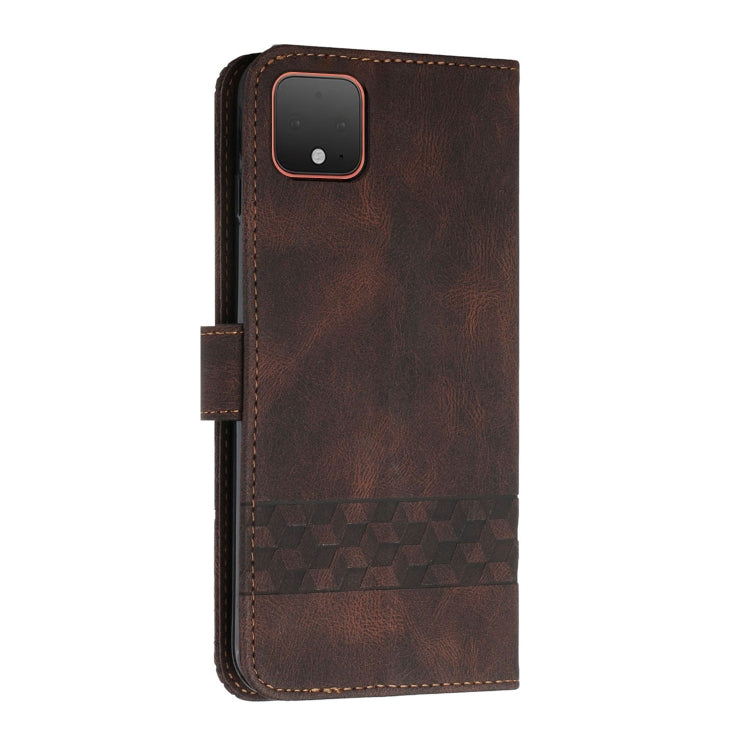 For Google Pixel 4 Cubic Skin Feel Flip Leather Phone Case