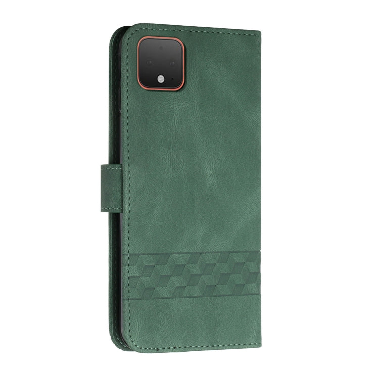 For Google Pixel 4 XL Cubic Skin Feel Flip Leather Phone Case