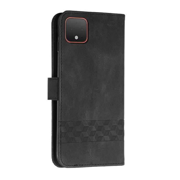 For Google Pixel 4 XL Cubic Skin Feel Flip Leather Phone Case