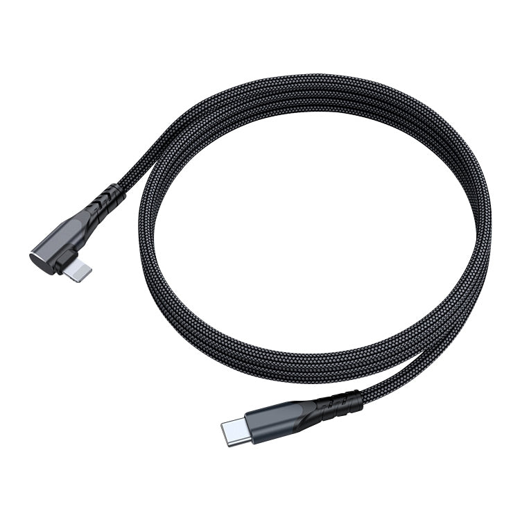 A6 PD 20W USB-C / Type-C to 8 Pin Elbow Data Cable for iPhone, iPad, Length:1m