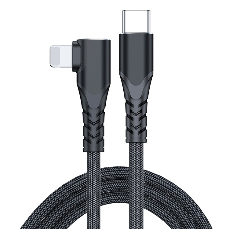 A6 PD 20W USB-C / Type-C to 8 Pin Elbow Data Cable for iPhone, iPad, Length:2m