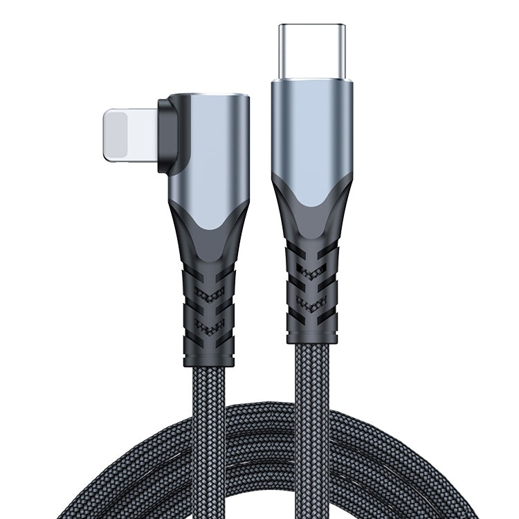 A6 PD 20W USB-C / Type-C to 8 Pin Elbow Data Cable for iPhone, iPad, Length:2m