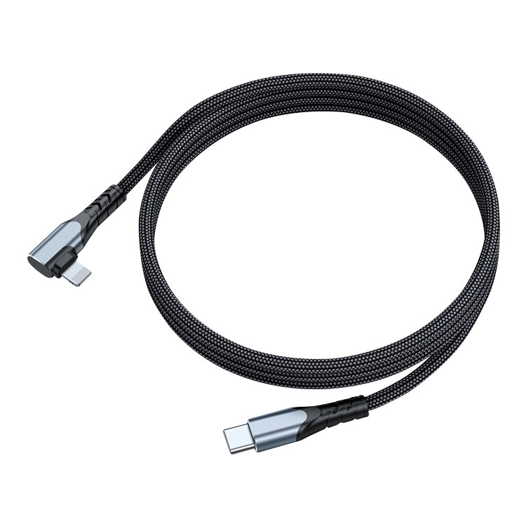 A6 PD 20W USB-C / Type-C to 8 Pin Elbow Data Cable for iPhone, iPad, Length:2m