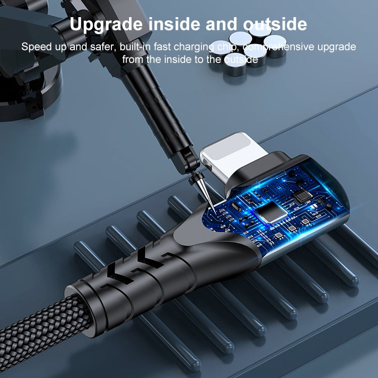 A6 PD 20W USB-C / Type-C to 8 Pin Elbow Data Cable for iPhone, iPad, Length:2m